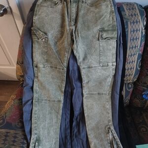 Forever 21 Olive Cargo Jeans for Men